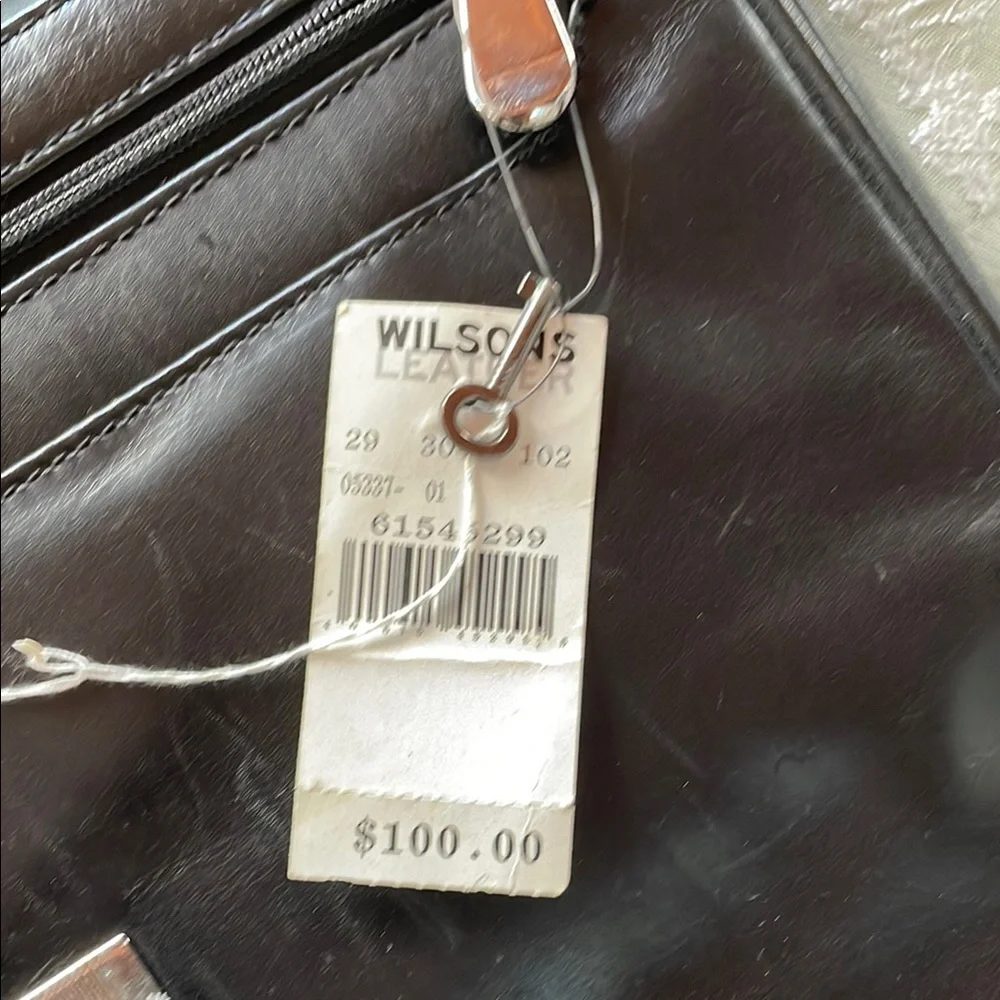 Wilsons Leather Black Briefcase with Minimalist Elegance